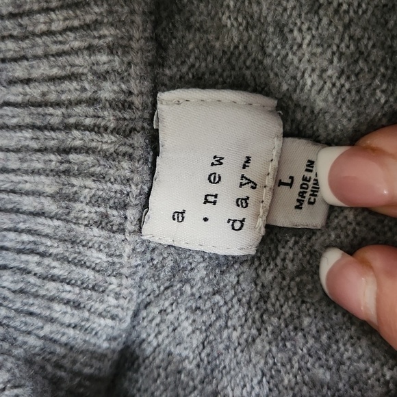 Grey juniors M sweater School Casual Lounge Cozy Lagenlook Activewear - Picture 4 of 6